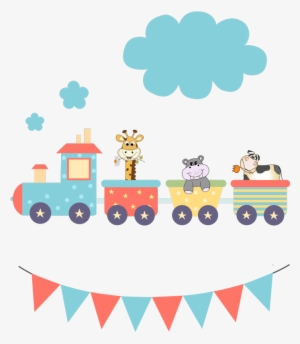 Cartoon Animal Train #4108959