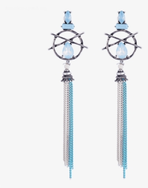 Hollow Out Teardrop Artificial Gem Con Franjas Pendientes #4109324