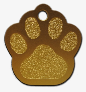 Placa Identificativa Para Perro Huella Dorada - Huella De Perro Dorada #4109649