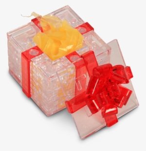 Gift Box 3d Crystal Puzzle - 3d Crystal Puzzle Pink Bow Gift Box #4109653