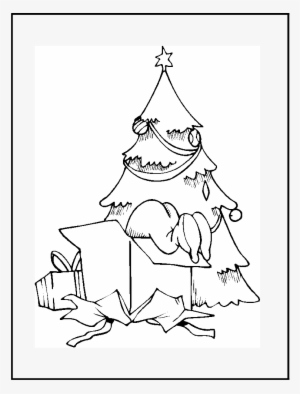 Arbol De Navidad Con Regalos Para Colorear Y Dibujar - Coloring Book #4109757