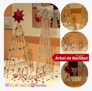 Arbolito Navideño Con Palitos De Brochetas - Manualidades Faciles Con Madera #4109805
