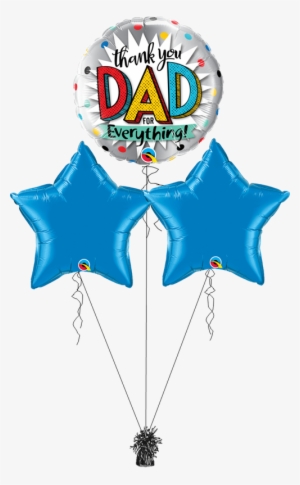 Thank You For Everything Dad Blue Stars - 20" Sapphire Blue Star Foil Balloon #4109892