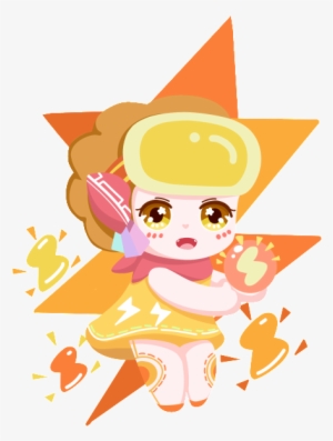 Magic Lightning Electric Light Cute Girl - Cartoon #4110396