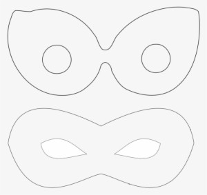 Superhero Mask Drawing Black And White - Superhero Mask Png Small #4112406