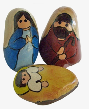 Large Painted Rock Nativity Set - Handpainted Rocks Nativity Scene #4112814