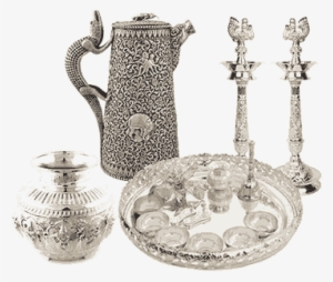 Sell Your Old Silver Articles, Bars, Coins - Silver Articles Items Png #4112846