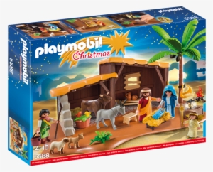 Playmobil Christmas Nativity Stable With Manger - Playmobil 5588 Nativity Stable With Manger Building #4112871