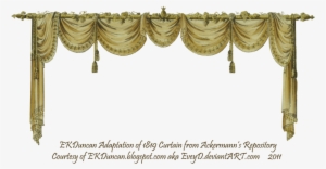 1819 Swag Curtain - Gold Stage Curtain Png #4113080
