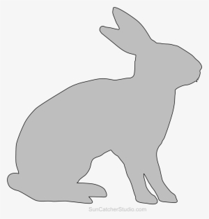 Rabbit Bunny Pattern Outline Clip Art Printable Downloadable - Dog #4113160