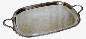 Silver-plate Tray By Crescent, No Monograms, Incised - Cutlery #4113290