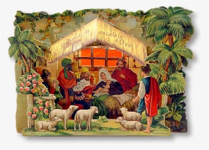 On The Golden Straw Roof, An Amber Window Bathes The - Christmas Day #4113313