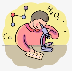 Vector Illustration Of Chemistry Class Student With #4113786