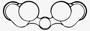 Binoculars Rear View Black White Line Art Tatoo Tattoo - Clip Art #4114419