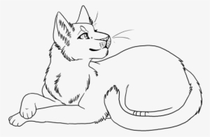Lineart Cat - Cat Laying Down Drawing #4115018