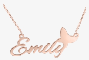 14k Gold "adjustable 16”-20” Emily"style Personalized - Personalized Diy Customized Name Pendant Necklace Sterling #4115336
