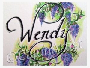 Calligraphy Your Name With Hand Drawn Flowers To Accent - Drawing #4115365