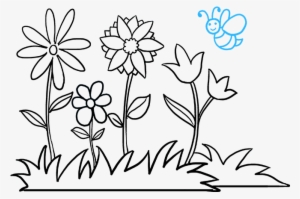 How To Draw Flower Garden - Drawing #4115390