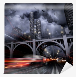 Next Innovations Smoky City On Dome Wall D Cor, Orange #4115753