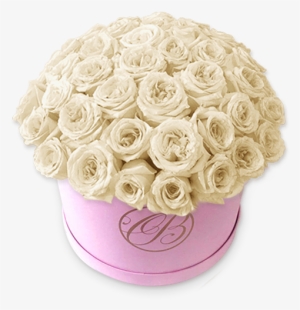 Caja Redonda De Rosas Blancas - White #4116265