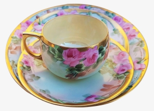 Antique Bavarian Early 1900's Hand Painted Porcelain - Teacup #4116584