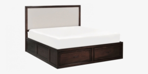 Transitional Panel Bed With Upholstered Headboard And - Headboard #4116993