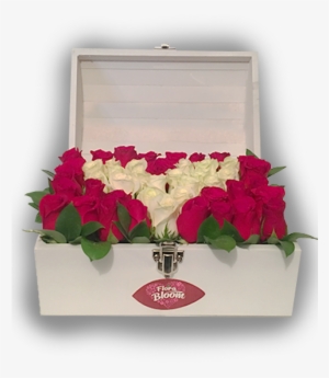 Hermoso Baúl De Madera En Color Blanco, Decorado Con - Artificial Flower #4117060