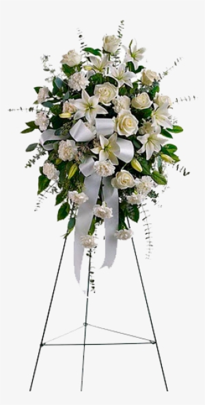 Solicite Nuestro Delivery Para Cualquier - Funeral Flower Arrangements Stand #4117267