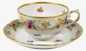 Vintage Schumann Tea Cup Dresden Line 6 Oz Dresden - Cup #4117370