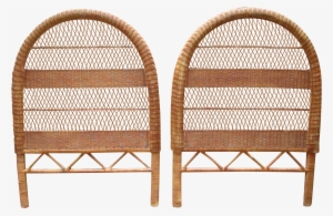 Vintage Wicker Bentwood Twin Headboards Pair Png Bent - Wellington Zoo #4117605