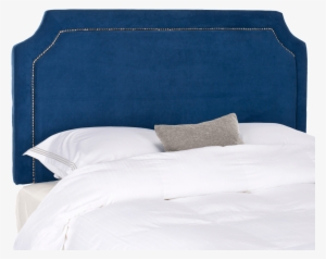 Notched Curve Corner Upholstered Nailhead Headboard - Safavieh Saphire Headboard | Headboards | Mcr4047c-k #4118056