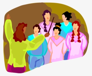 Vector Illustration Of Choir Conductor Conducting Singers - Benefits Of Group Session #4118214