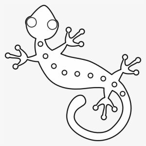 Lizard Clip Art At Clker - Gecko Clipart Black And White #4118347
