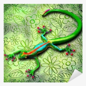 Gecko Lizard Rainbow Colors Art Print - Mini #4118810