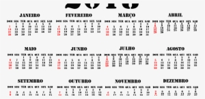 22 2018 Calendario Base Fundo 2 C - Portugues Calendário 2018 Png #4118847