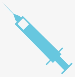 Immunizations & Flu Shots - Blue Syringe Png #4118927
