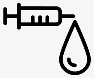 Small Syringe With Large Droplet Of Fluid Vector - Icono Jeringa Png #4118948