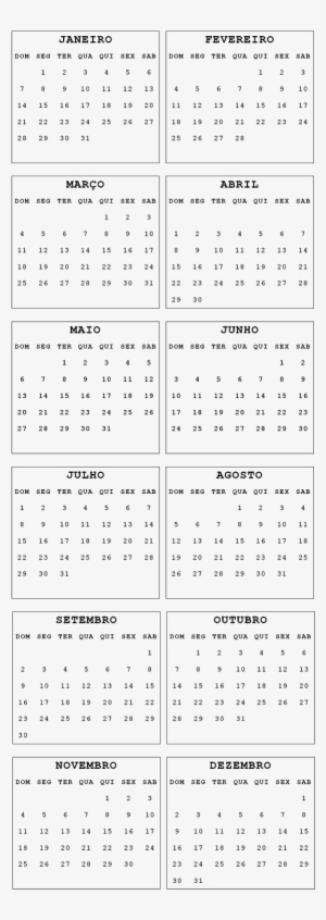 Por Isso, O Quatro Estações Está Disponibilizando Calendários - Printable Annual Calendar 2019 #4119020