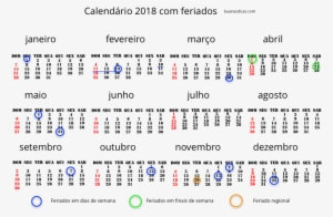Feriados Em E Para Onde Viajar Buenas Dicas Png 2018 - Calendario Com Feriados 2018 #4120123