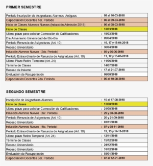 Carreras Con Renovación Curricular - Calendario Academico Ubb 2018 #4120378