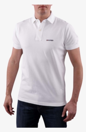 Tommy Hilfiger Flag Polo White - Tommy Polo Shirts Png #4120493