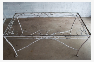 Unfinished 1950s Wrought Iron Outdoor Dining Set #4121052