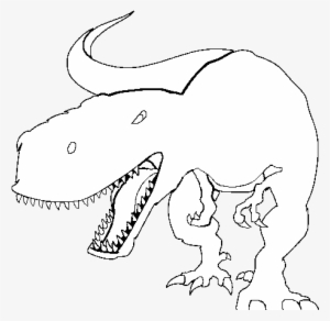 Dibujo De Tiranosaurio Rex Enfadado Para Colorear - Dinosaurio Rex Para Pintar #4121126