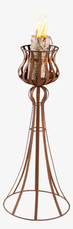 Wrought Iron Candle Holder H 90 Cm - Illustration #4121156
