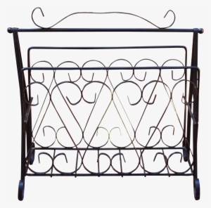 Deco Hollywood Regency Wrought Iron Magazine Rack - Table #4121465