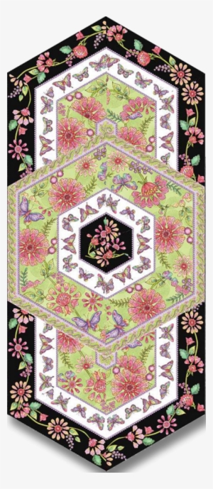 Triangle Frenzy Table Runner Pattern 60 Border Fabric - Table Runners #4121834