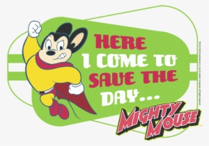 Mighty Mouse Here I Come Youth T Shirt - Mighty Mouse: Save The Day Rectangle Magnet #4122030