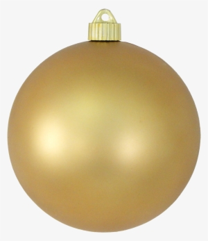 6" Matte Gold Shatterproof Christmas Ball Ornament - Christmas Ball Png Gold #4123178
