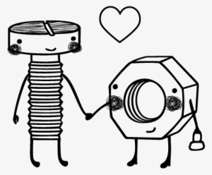 Dibujo De Tuerca Y Tornillo Para Colorear - Eres La Tuerca De Mi Tornillo #4123181