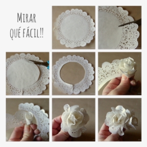 Flores Blancas Comestibles O No - Flowers With Paper Doilies #4123370